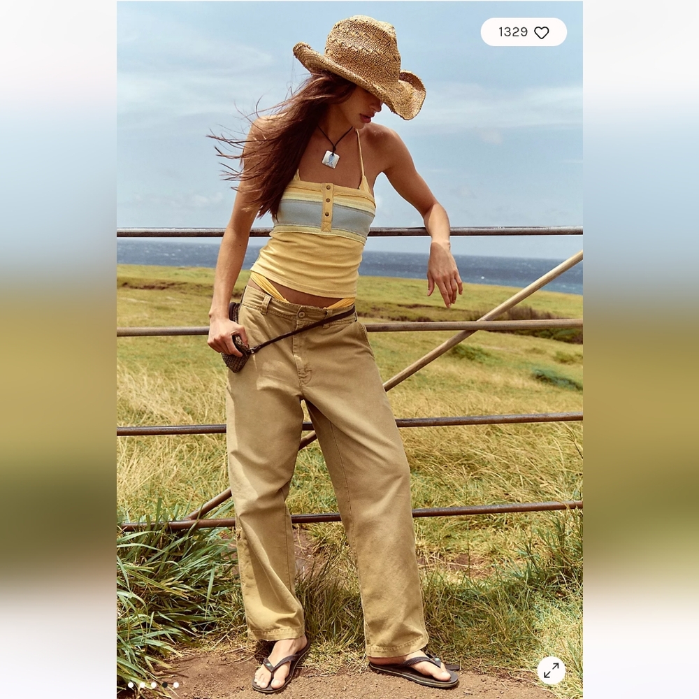 Free People Cleo Washed Chino Pants